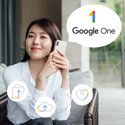 Google one 享有安全儲存空間與更多功能